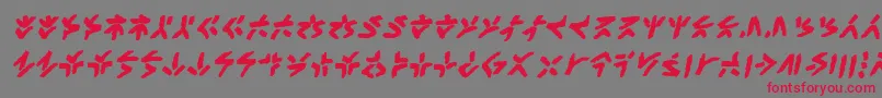 XenotribalbbBld Font – Red Fonts on Gray Background
