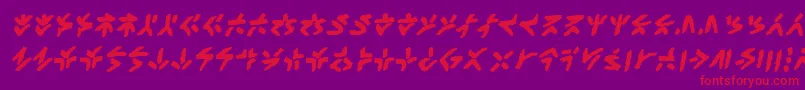 XenotribalbbBld Font – Red Fonts on Purple Background