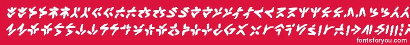 XenotribalbbBld Font – White Fonts on Red Background