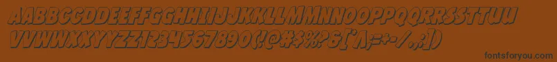 Jcandlestick3Dcond Font – Black Fonts on Brown Background