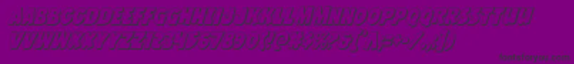 Jcandlestick3Dcond-Schriftart – Schwarze Schriften auf violettem Hintergrund