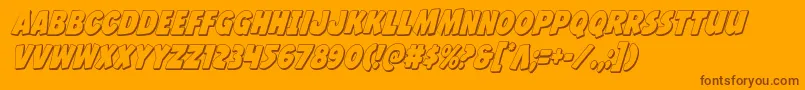 Jcandlestick3Dcond Font – Brown Fonts on Orange Background