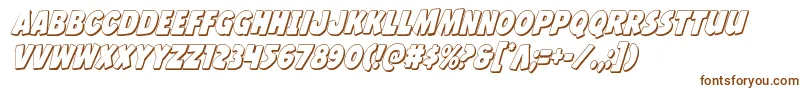 Шрифт Jcandlestick3Dcond – коричневые шрифты на белом фоне