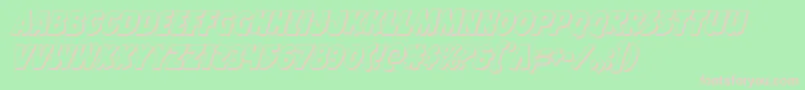 Jcandlestick3Dcond-Schriftart – Rosa Schriften auf grünem Hintergrund