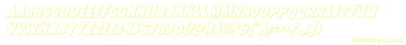 Jcandlestick3Dcond-Schriftart – Gelbe Schriften