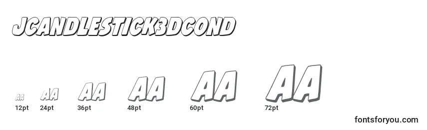 Размеры шрифта Jcandlestick3Dcond