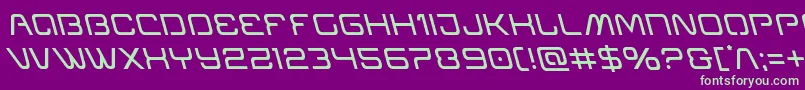 Miraclemercuryleft Font – Green Fonts on Purple Background
