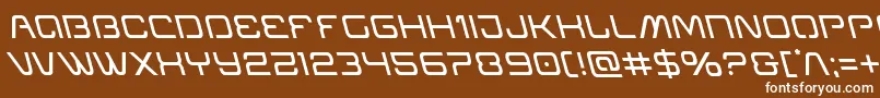 フォントMiraclemercuryleft – 茶色の背景に白い文字