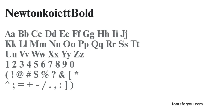 Fuente NewtonkoicttBold - alfabeto, números, caracteres especiales