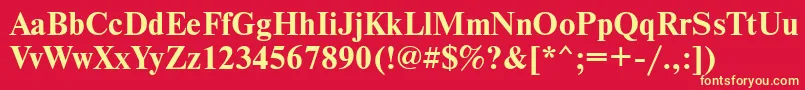 NewtonkoicttBold Font – Yellow Fonts on Red Background