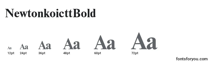 NewtonkoicttBold Font Sizes