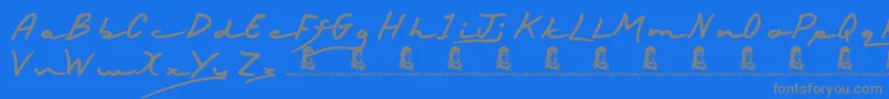 HappyBirthday Font – Gray Fonts on Blue Background