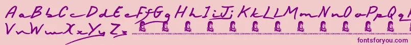HappyBirthday Font – Purple Fonts on Pink Background
