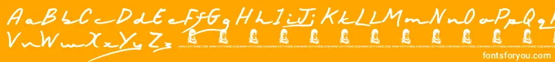 HappyBirthday Font – White Fonts on Orange Background