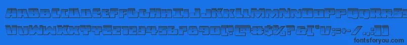 Darkallianceplat Font – Black Fonts on Blue Background