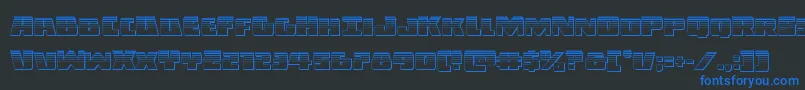Darkallianceplat Font – Blue Fonts on Black Background