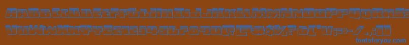Darkallianceplat Font – Blue Fonts on Brown Background