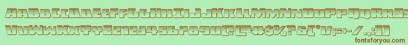 Darkallianceplat-Schriftart – Braune Schriften auf grünem Hintergrund