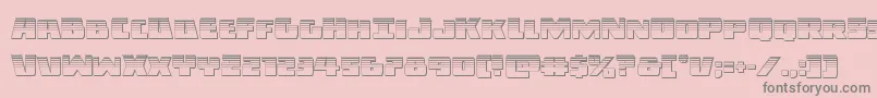 フォントDarkallianceplat – ピンクの背景に灰色の文字