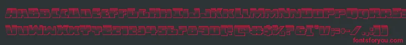 Шрифт Darkallianceplat – красные шрифты на чёрном фоне