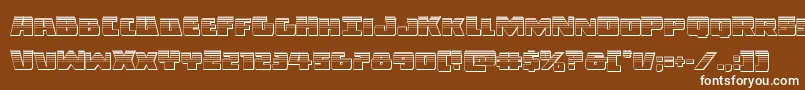Darkallianceplat-Schriftart – Weiße Schriften auf braunem Hintergrund