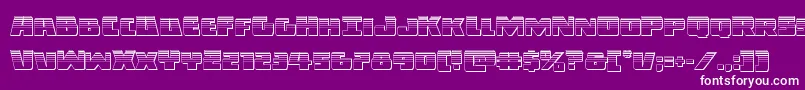 Darkallianceplat-Schriftart – Weiße Schriften auf violettem Hintergrund
