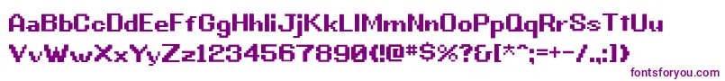 Gbb-Schriftart – Violette Schriften auf weißem Hintergrund