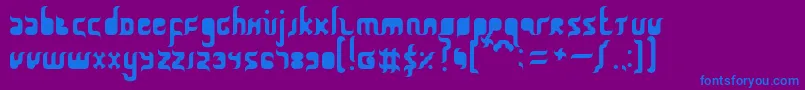 QurbanFeast Font – Blue Fonts on Purple Background