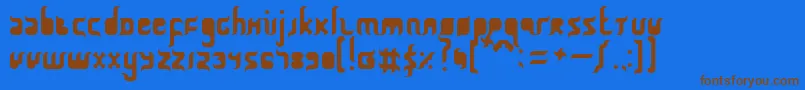 QurbanFeast Font – Brown Fonts on Blue Background