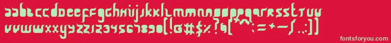 QurbanFeast Font – Green Fonts on Red Background