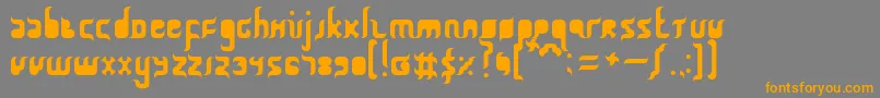 QurbanFeast Font – Orange Fonts on Gray Background