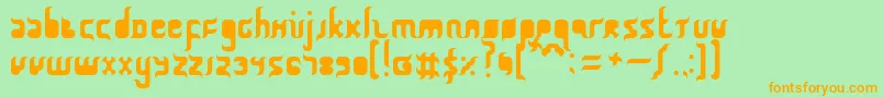 QurbanFeast Font – Orange Fonts on Green Background