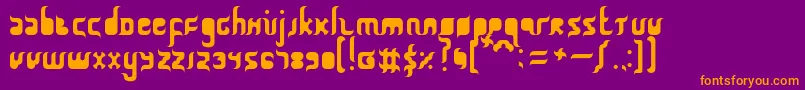 QurbanFeast Font – Orange Fonts on Purple Background