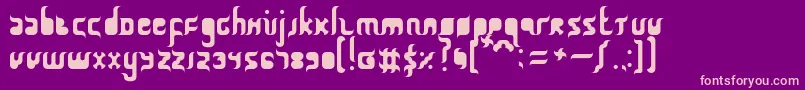 QurbanFeast Font – Pink Fonts on Purple Background