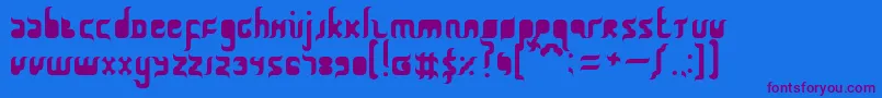 QurbanFeast Font – Purple Fonts on Blue Background
