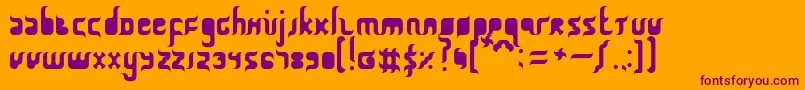 QurbanFeast Font – Purple Fonts on Orange Background
