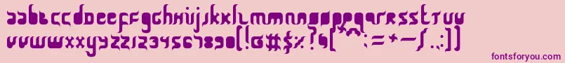 QurbanFeast Font – Purple Fonts on Pink Background