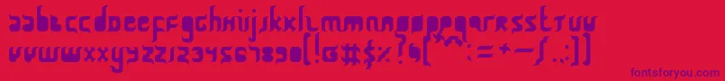 QurbanFeast Font – Purple Fonts on Red Background