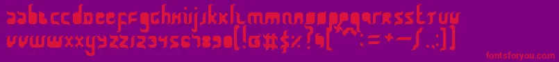 QurbanFeast Font – Red Fonts on Purple Background