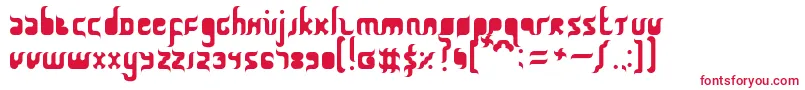 Шрифт QurbanFeast – красные шрифты на белом фоне
