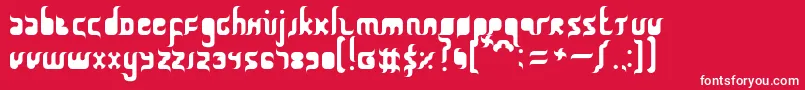 フォントQurbanFeast – 赤い背景に白い文字