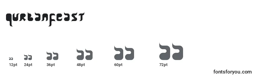Размеры шрифта QurbanFeast