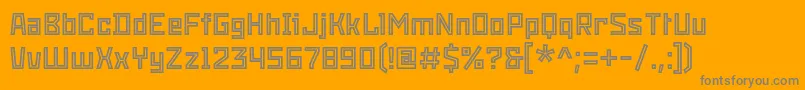 SnowstormInline Font – Gray Fonts on Orange Background