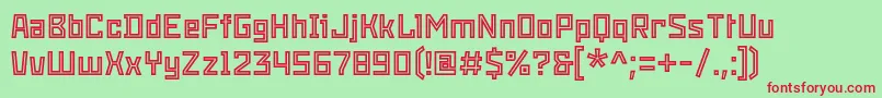 SnowstormInline Font – Red Fonts on Green Background