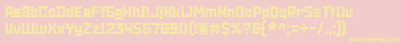 SnowstormInline Font – Yellow Fonts on Pink Background