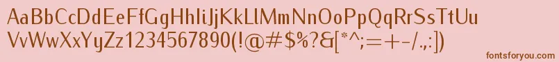 IwonacondRegular Font – Brown Fonts on Pink Background