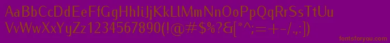 IwonacondRegular Font – Brown Fonts on Purple Background