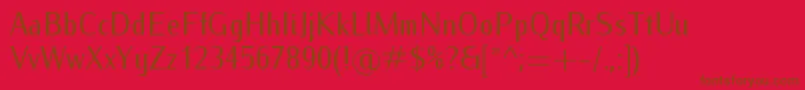 IwonacondRegular Font – Brown Fonts on Red Background