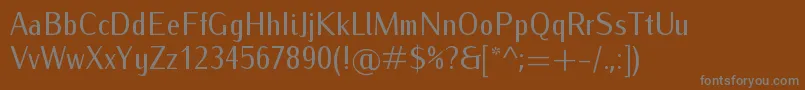 IwonacondRegular Font – Gray Fonts on Brown Background