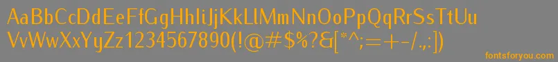 IwonacondRegular Font – Orange Fonts on Gray Background